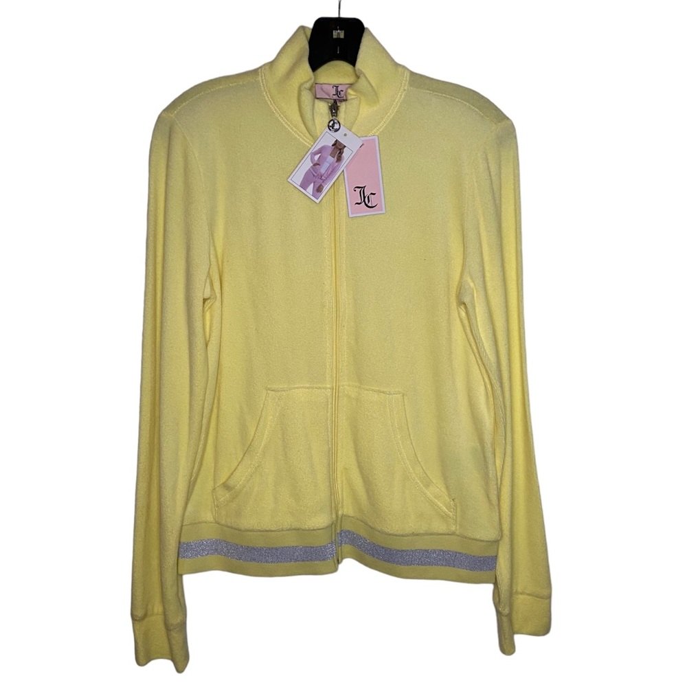 Juicy Couture ✨  Mock Neck Terry Cloth Track Jacket Zip - Picture 5 of 7